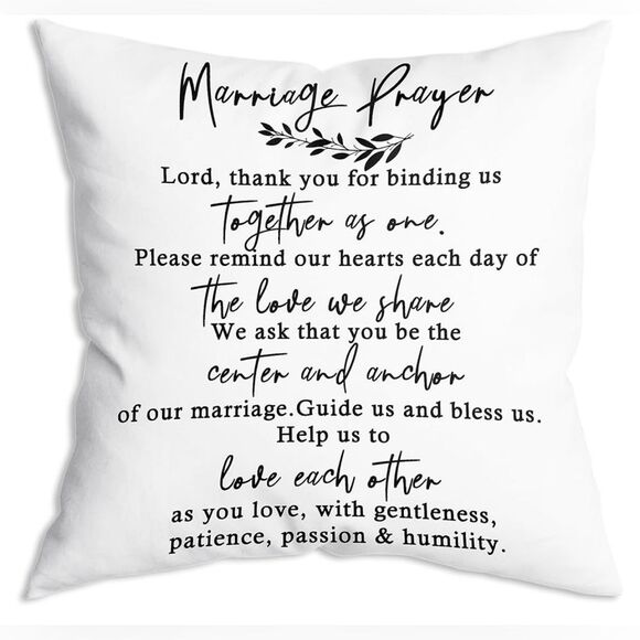 Marriage Prayer Pillow Cover NWOT - Picture 1 of 8